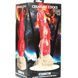 NO ETA Creature Cocks Resurrector Phoenix Squirting Silicone Dildo - Red/White Xr LLC