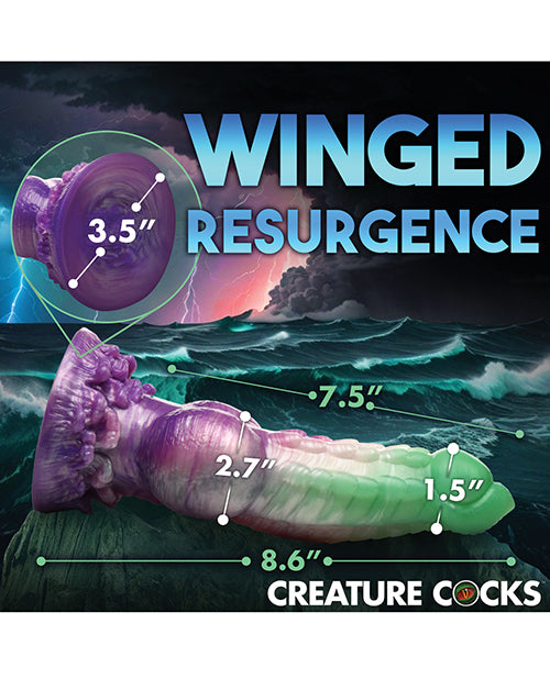 Creature Cocks Aqua Phoenix Silicone Dildo - Multi Color Xr LLC