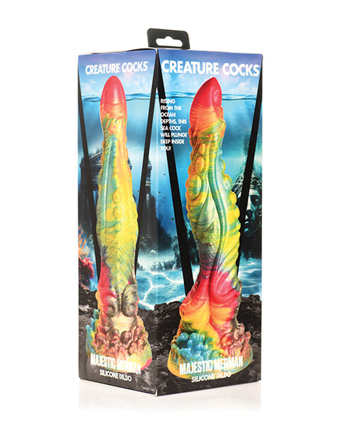 Creature Cocks Majestic Merman Silicone Dildo - Multi Color Xr LLC