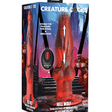 Creature Cocks Hell-Wolf Thrusting & Vibrating Silicone Dildo - Black/Red Xr LLC