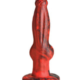 Creature Cocks Hell-Wolf Thrusting & Vibrating Silicone Dildo - Black/Red Xr LLC