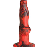 Creature Cocks Hell-Wolf Thrusting & Vibrating Silicone Dildo - Black/Red Xr LLC