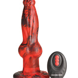 Creature Cocks Hell-Wolf Thrusting & Vibrating Silicone Dildo - Black/Red Xr LLC