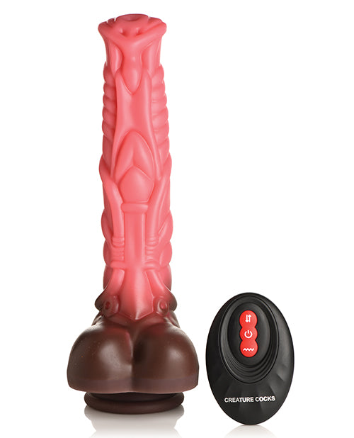 Creature Cocks Deluxe Centaur Thrusting & Vibrating Silicone Dildo w/Remote Control - Peach/Brown Xr LLC