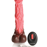 Creature Cocks Deluxe Centaur Thrusting & Vibrating Silicone Dildo w/Remote Control - Peach/Brown Xr LLC