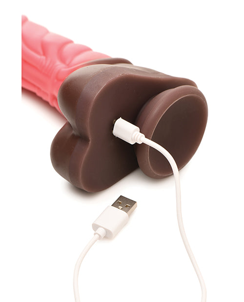 Creature Cocks Deluxe Centaur Thrusting & Vibrating Silicone Dildo w/Remote Control - Peach/Brown Xr LLC