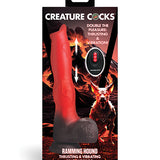 Creature Cocks Ramming Hound Thrusting & Vibrating Silicone Dildo w/Remote Control - Red/Brown Xr LLC