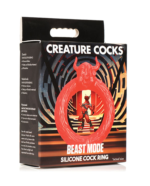 Creature Cocks Beast Mode Silicone Cock Ring - Red Xr LLC