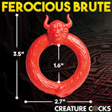 Creature Cocks Beast Mode Silicone Cock Ring - Red Xr LLC