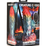 Creature Cocks Rainbow Phoenix Vibrating Dildo w/Remote Control - Rainbow Xr LLC