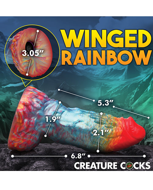 Creature Cocks Rainbow Phoenix Vibrating Dildo w/Remote Control - Rainbow Xr LLC