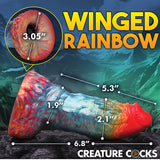 Creature Cocks Rainbow Phoenix Vibrating Dildo w/Remote Control - Rainbow Xr LLC