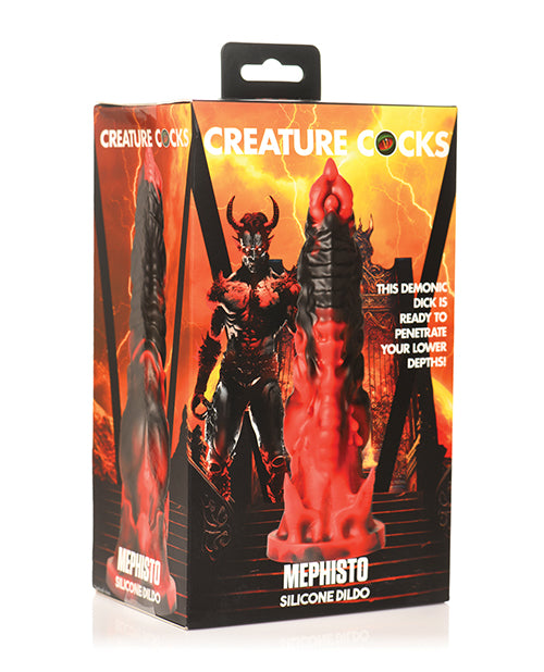 Creature Cocks Mephisto Silicone Dildo - Black/Red Xr LLC