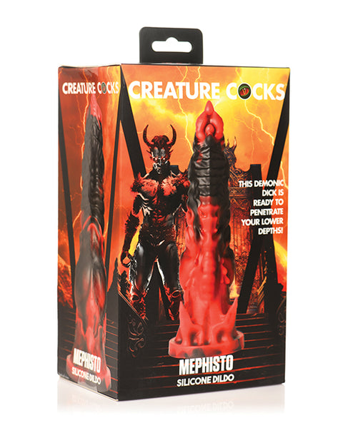 Creature Cocks Mephisto Silicone Dildo - Black/Red Xr LLC