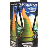 Creature Cocks Monstropus 2.0 Vibrating Tentacle Silicone Dildo - Yellow/Green Xr LLC