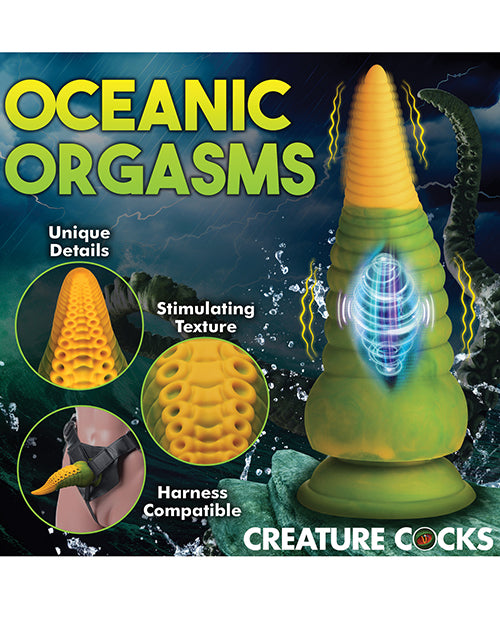 Creature Cocks Monstropus 2.0 Vibrating Tentacle Silicone Dildo - Yellow/Green Xr LLC