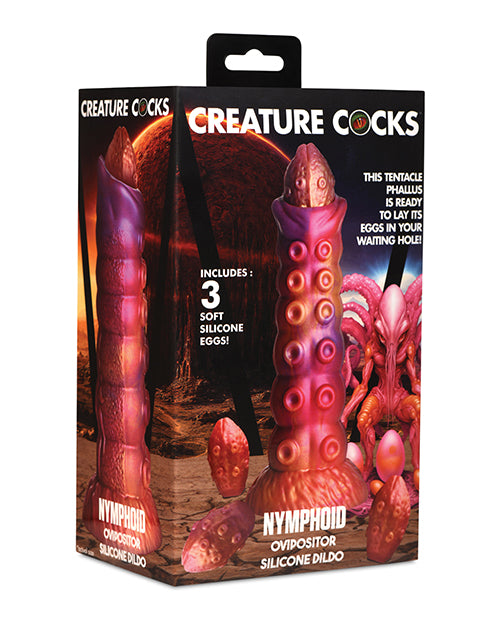 Creature Cocks Nymphoid Ovipositor Silicone Dildo w/Eggs - Multi Color Xr LLC