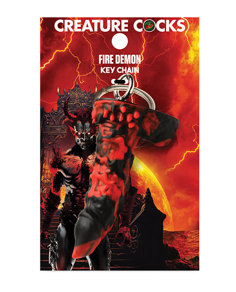 Creature Cocks Fire Demon Keychain - Red/Black Xr LLC