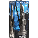 Creature Cocks Night Prowler Silicone Dildo - Black/Silver Xr LLC