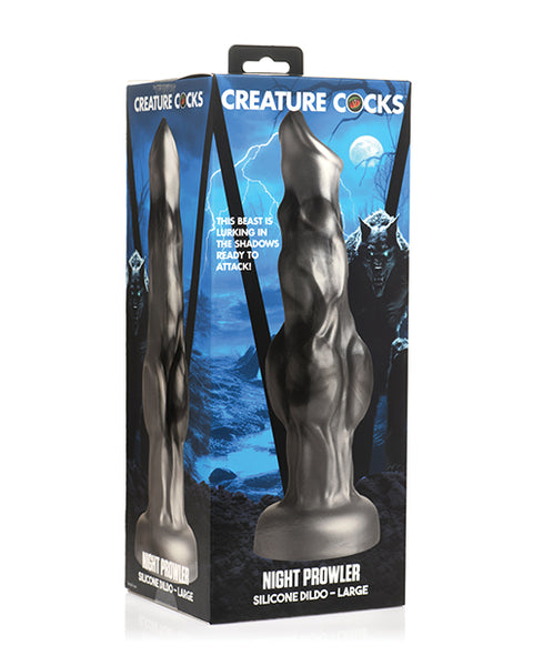 Creature Cocks Night Prowler Silicone Dildo - Black/Silver Xr LLC