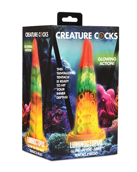 Creature Cocks Luminoctopus Glow-in-the-Dark Tentacle Dildo - Rainbow Xr LLC