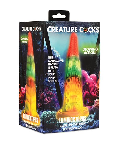 Creature Cocks Luminoctopus Glow-in-the-Dark Tentacle Dildo - Rainbow Xr LLC