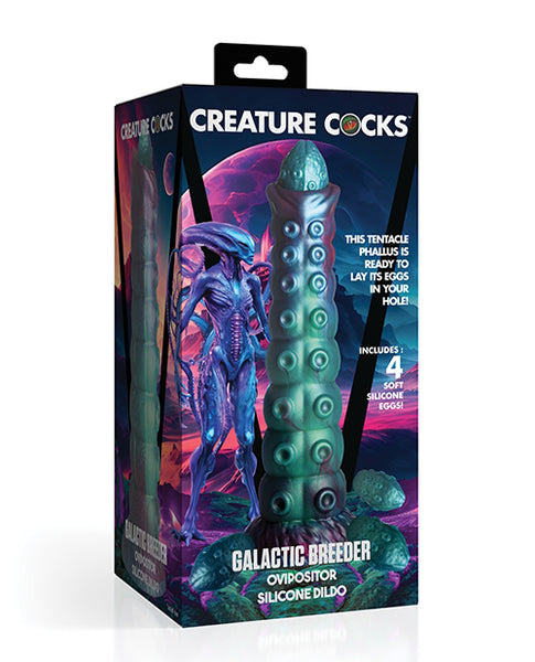 Creature Cocks Galactic Breeder Ovipositor Silicone Dildo w/Eggs - Multi Color Xr LLC