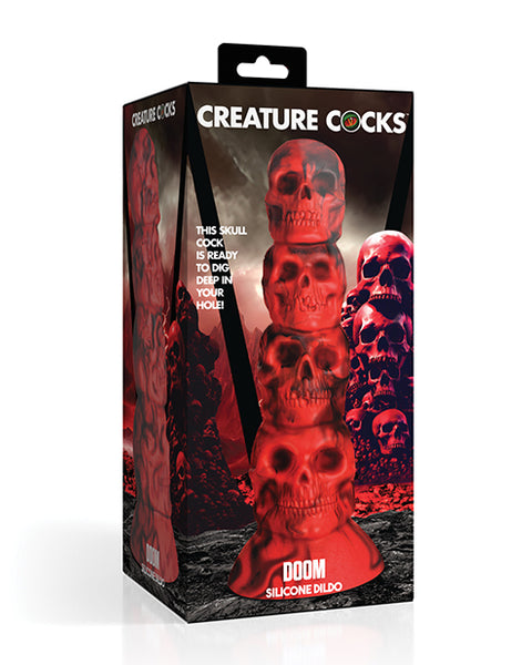 Creature Cocks Doom Silicone Dildo - Red/Black Xr LLC