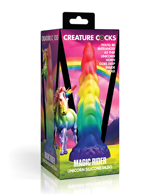 Creature Cocks Magic Rider Unicorn Silicone Dildo - Rainbow Xr LLC