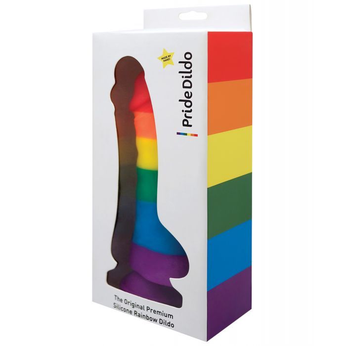 Pride Dildo w/Balls - Rainbow Capricho Adult Store