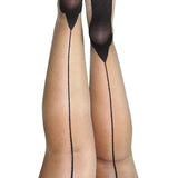 Ruby - Cuban Heel Thigh High - Size D - Nude KX-1318D-NUD-D