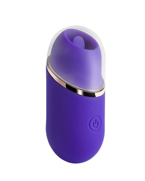 Abby - Mini Clit Licking Vibrator Tongue Sex Toy  - Purple H-TE-07-580BP