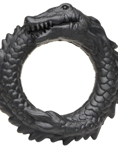 Black Caiman Silicone Cock Ring - Black CC-AH297