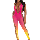 Ombre Footless Bodystocking - One Size - Sunset LA-89323SUNSOS