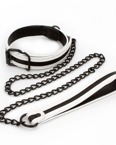 Glo Bondage - Collar and Leash - Green NSN-0497-28