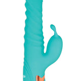 Heat Me Up Warming Rabbit Thruster - Aqua Sale Specials