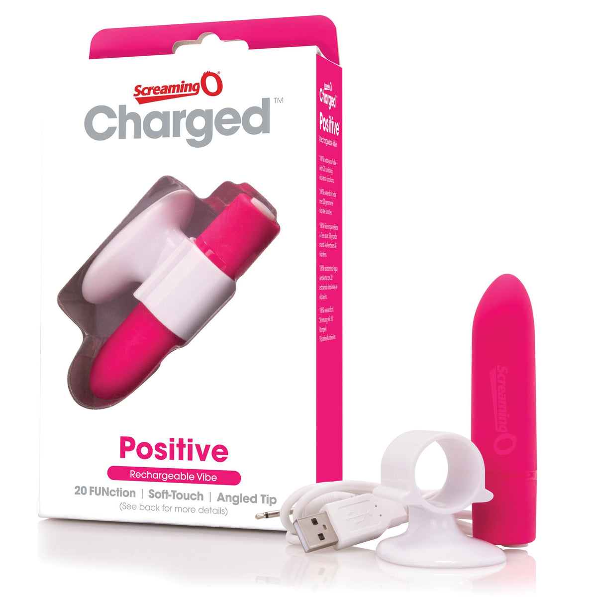 Charged Positive Rechargeable Vibe - Strawberry Screaming O