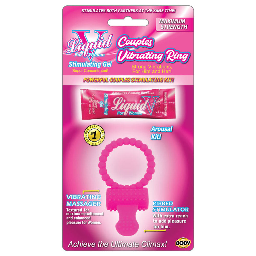 Liquid v Couples Vibrating Ring Kit Body Action