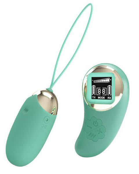 Mina Vibrating Remote Control Egg - Turquoise Pretty Love