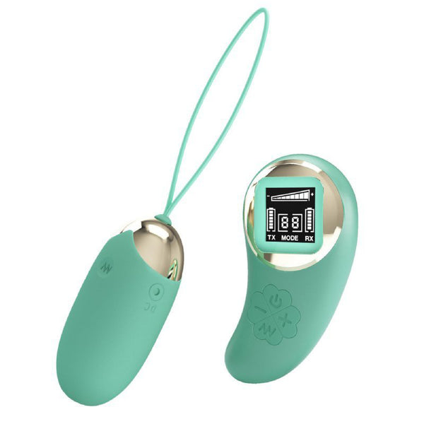 Mina Vibrating Remote Control Egg - Turquoise Pretty Love