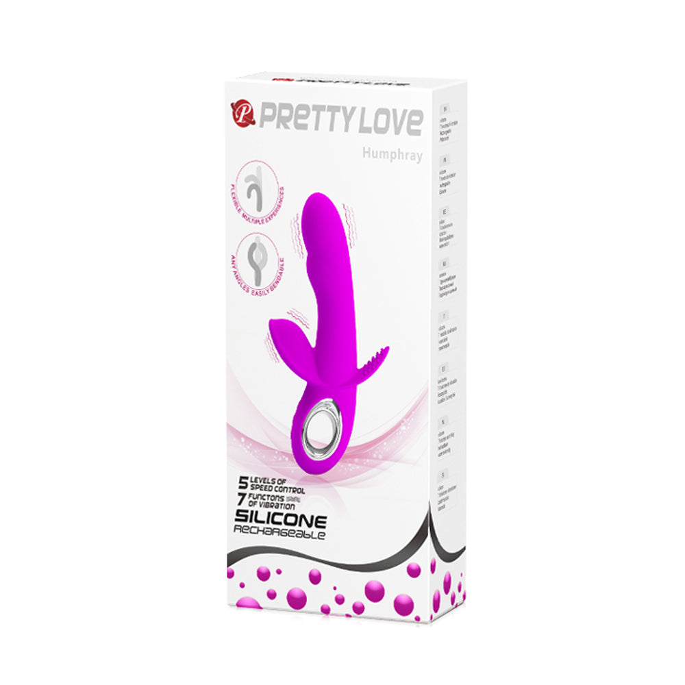 Pretty Love Humphrey Bendable Front and Back  Rabbit - Fuchsia Pretty Love