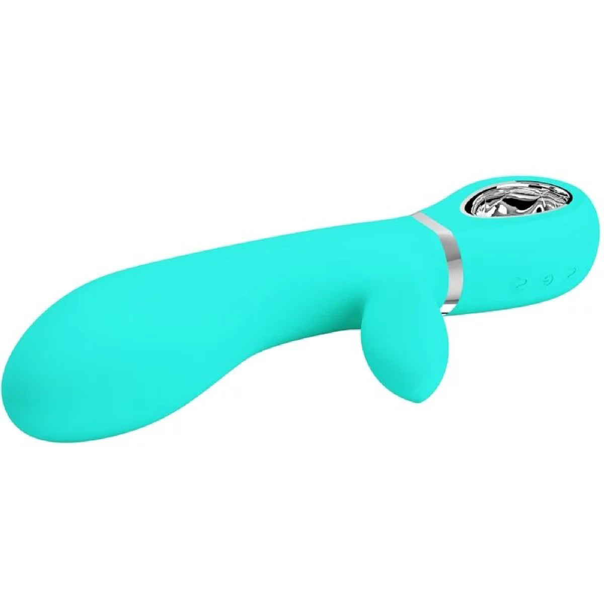 Thomas Super Soft Silicone Rabbit Vibrator -  Turquoise Pretty Love