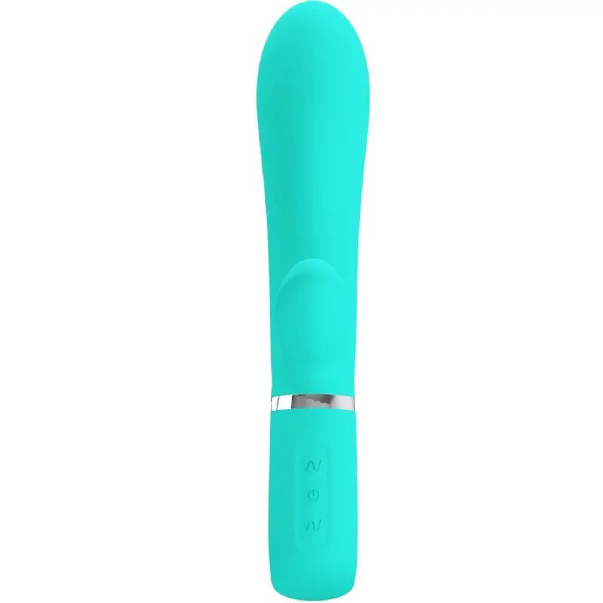 Thomas Super Soft Silicone Rabbit Vibrator -  Turquoise Pretty Love