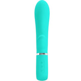 Thomas Super Soft Silicone Rabbit Vibrator -  Turquoise Pretty Love