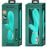 Thomas Super Soft Silicone Rabbit Vibrator -  Turquoise Pretty Love