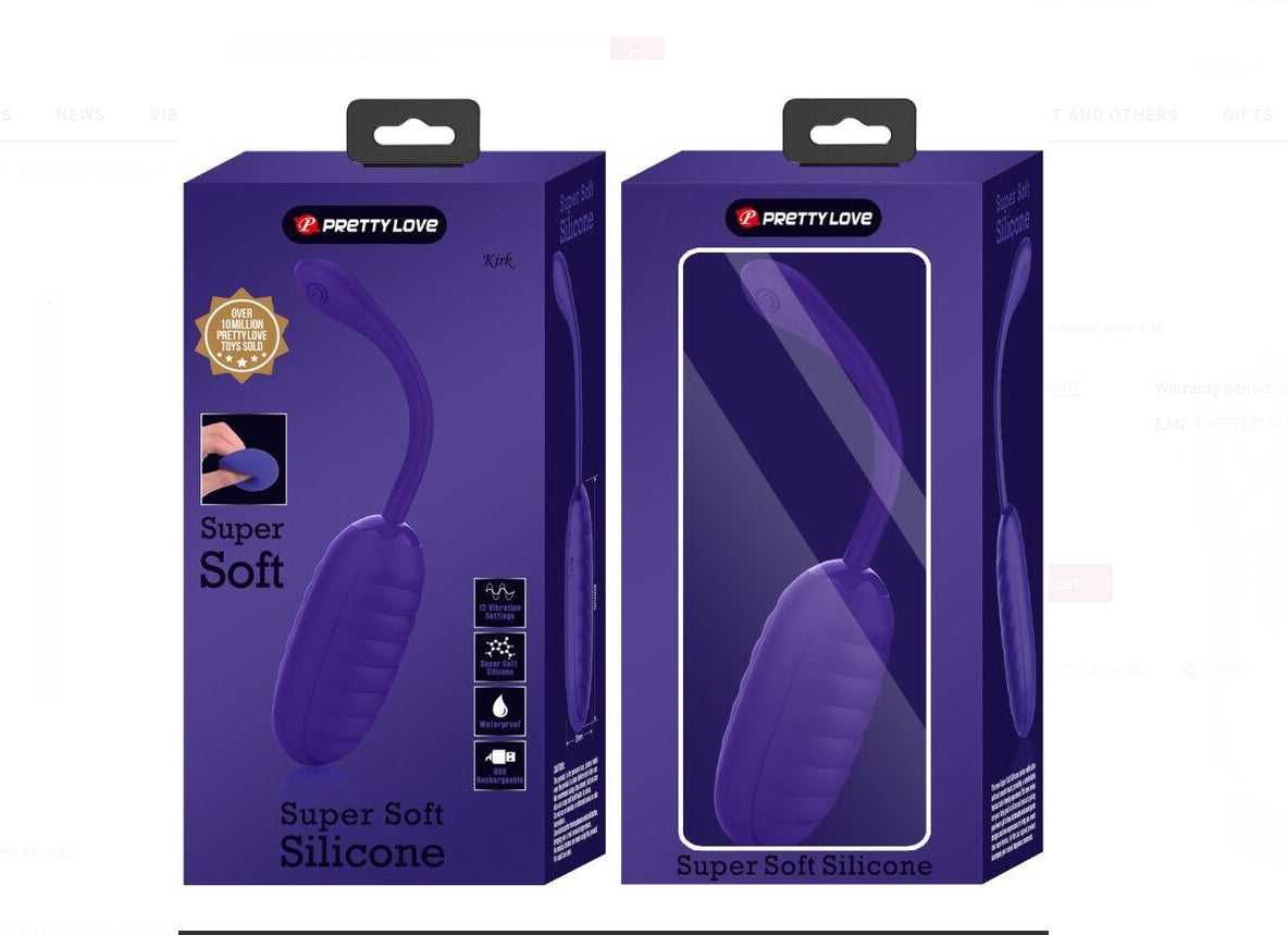 Kirk Rechargeable Vibrating Egg - Purple Pretty Love