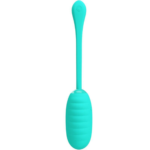 Kirk Rechargeable Vibrating Egg - Turquoise Pretty Love