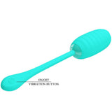 Kirk Rechargeable Vibrating Egg - Turquoise Pretty Love