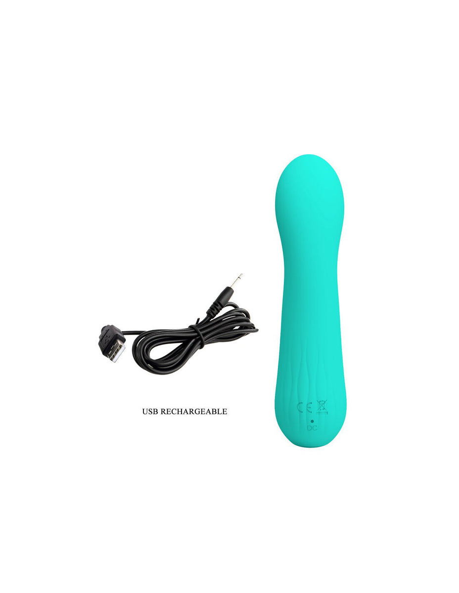 Faun Rechargeable Vibrator - Turquoise Pretty Love