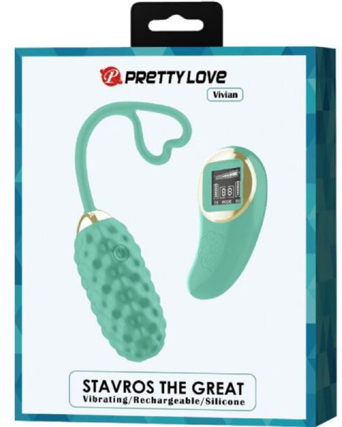 Vivian Remote Control Vibrating Egg - Turquoise Pretty Love